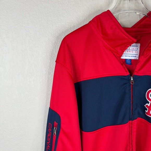 Genuine Merchandise Men's Full Zip Jacket Long Sleeve Red/Black‎ Size L - Picture 2 of 12